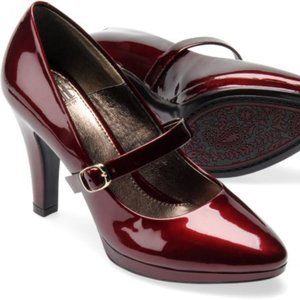 Söfft Rieta Cherry Red Patent Mary Jane Heels